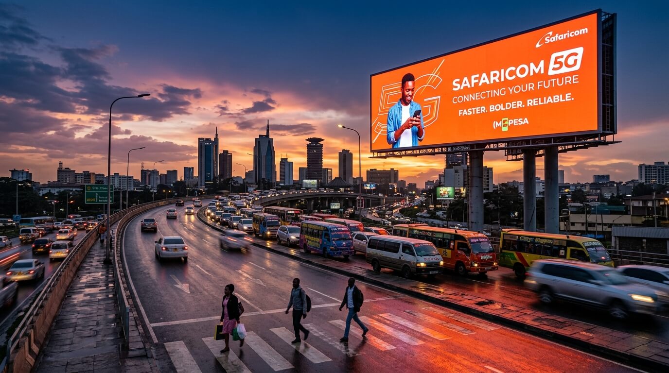 Outdoor digital billboard advertising in Nairobi Kenya