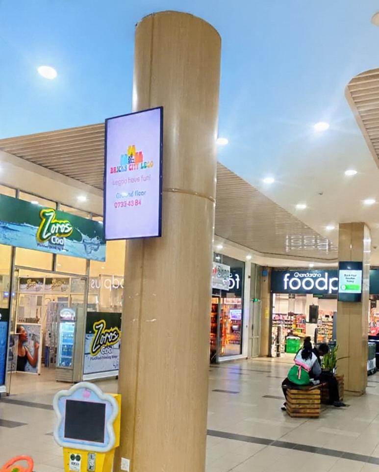 Indoor digital advertising screen